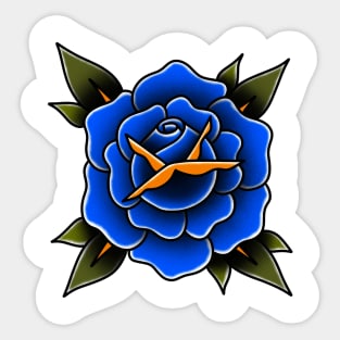 HomeSchoolTattoo Blue Rose Sticker